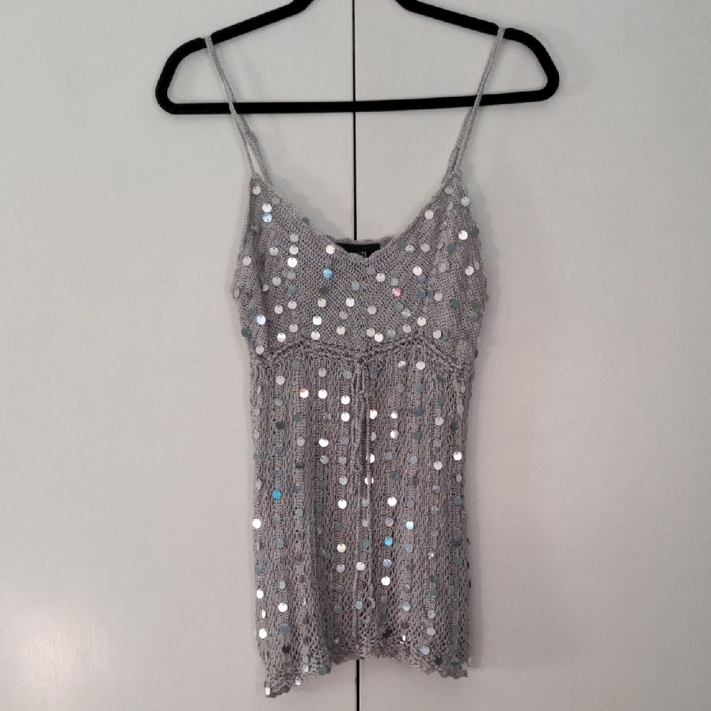 Rue21 Silver Rayon Top